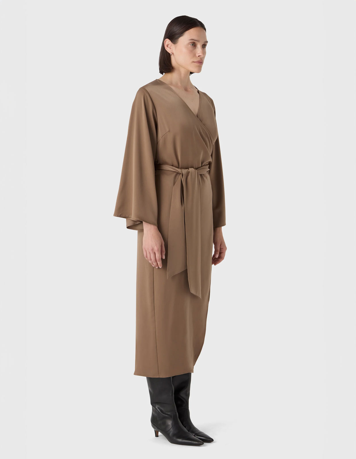 Mira Klänning Guldbrun 36