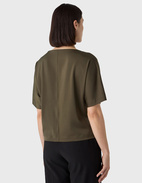 Ava Top Satin Olivgrön