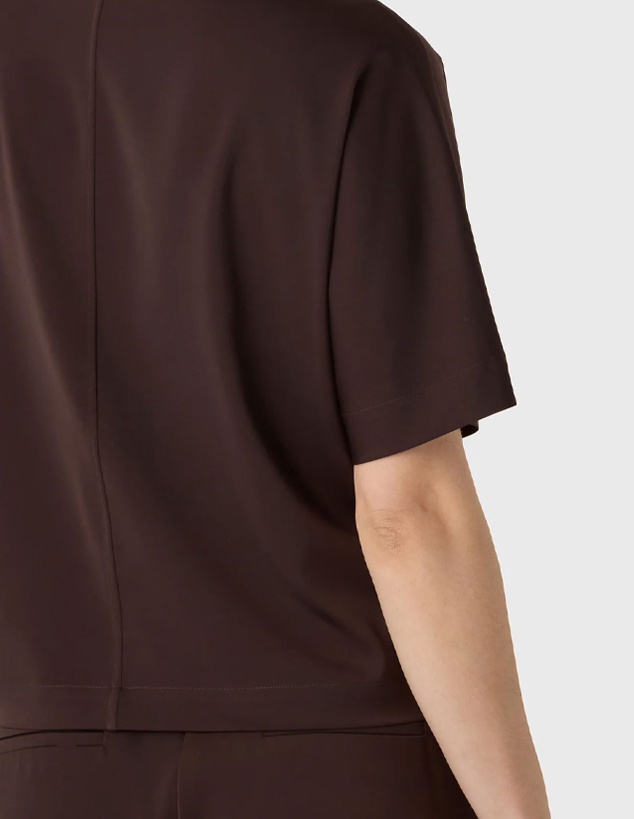 Ava Top Satin Mörkbrun 34