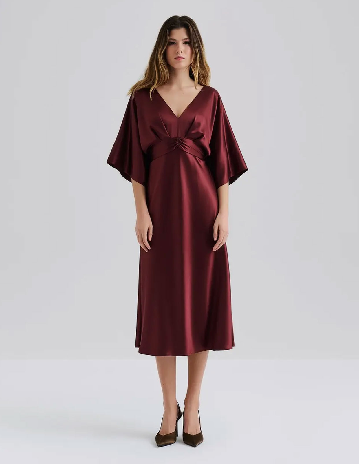 Juno Klänning Burgundy