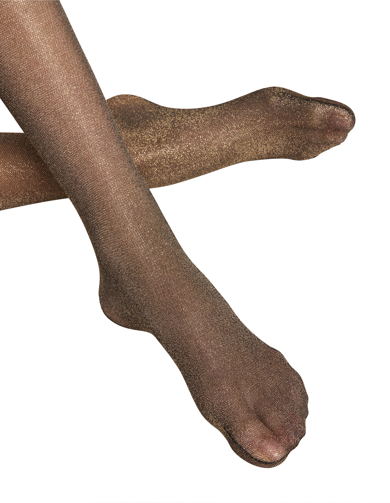 Glitter Tights 30 DEN Strumpbyxa Svart/Guld S