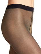 Glitter Tights 30 DEN Strumpbyxa Svart/Guld S