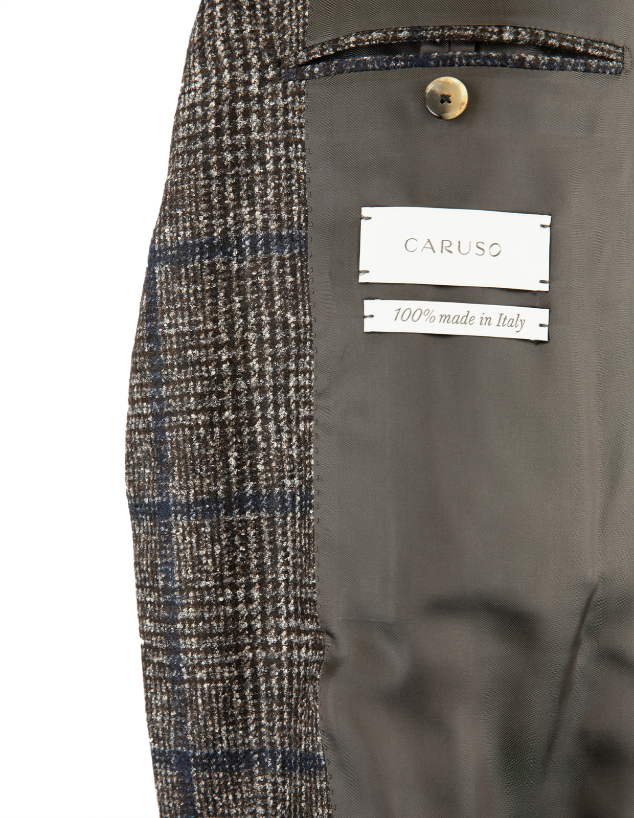 Aida Kavaj Baby Alpacka Rutig Svart/Brun/Blå 46