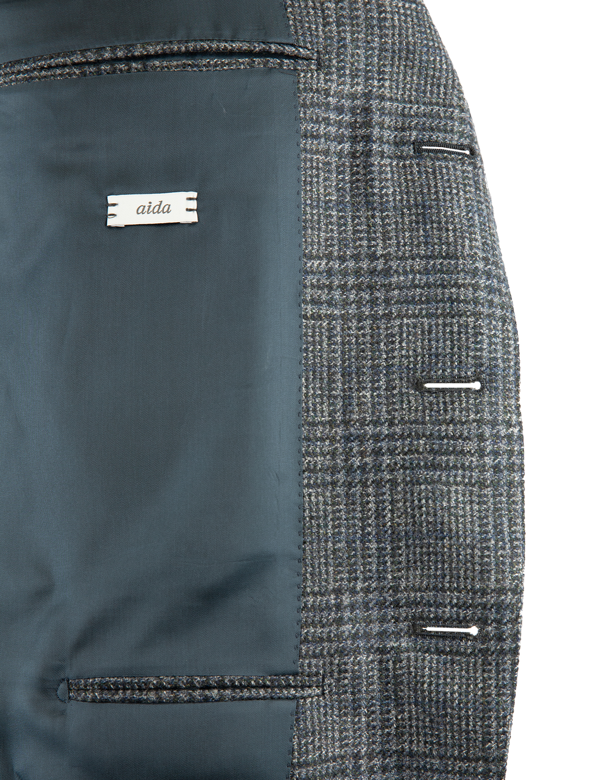 Aida Kavaj Ull Glencheck Blå 52