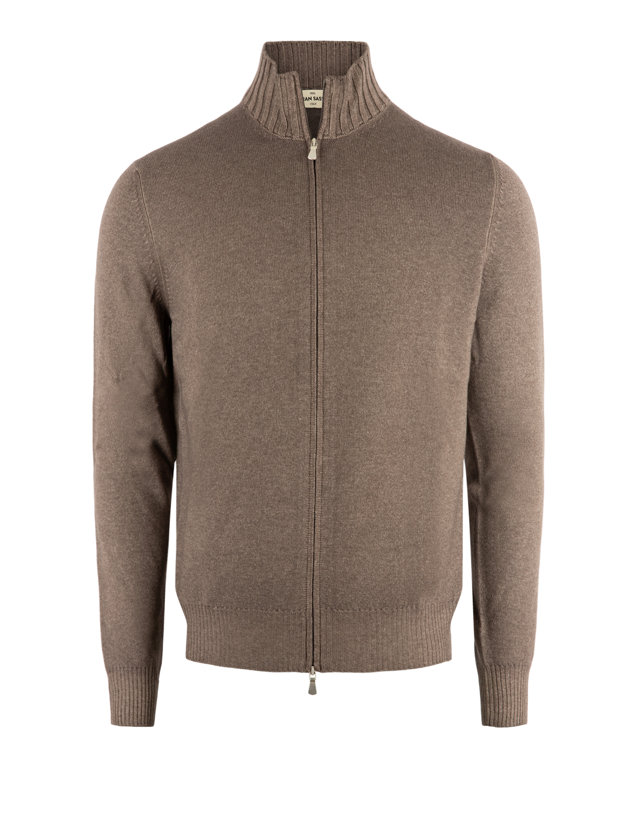 Zip Cardigan Ull Cashmere Brun 46