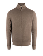 Zip Cardigan Ull Cashmere Brun 46