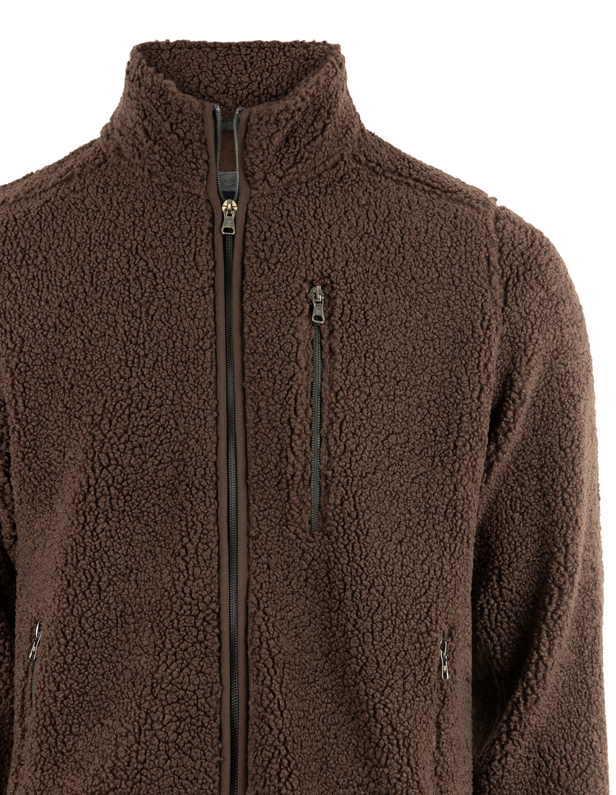 Pile Jacka Fleece Mörkbrun XXL