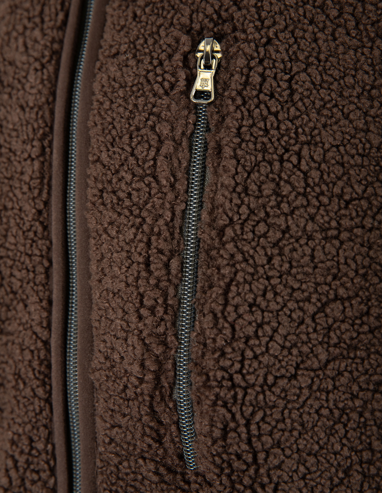 Pile Jacka Fleece Mörkbrun XXL