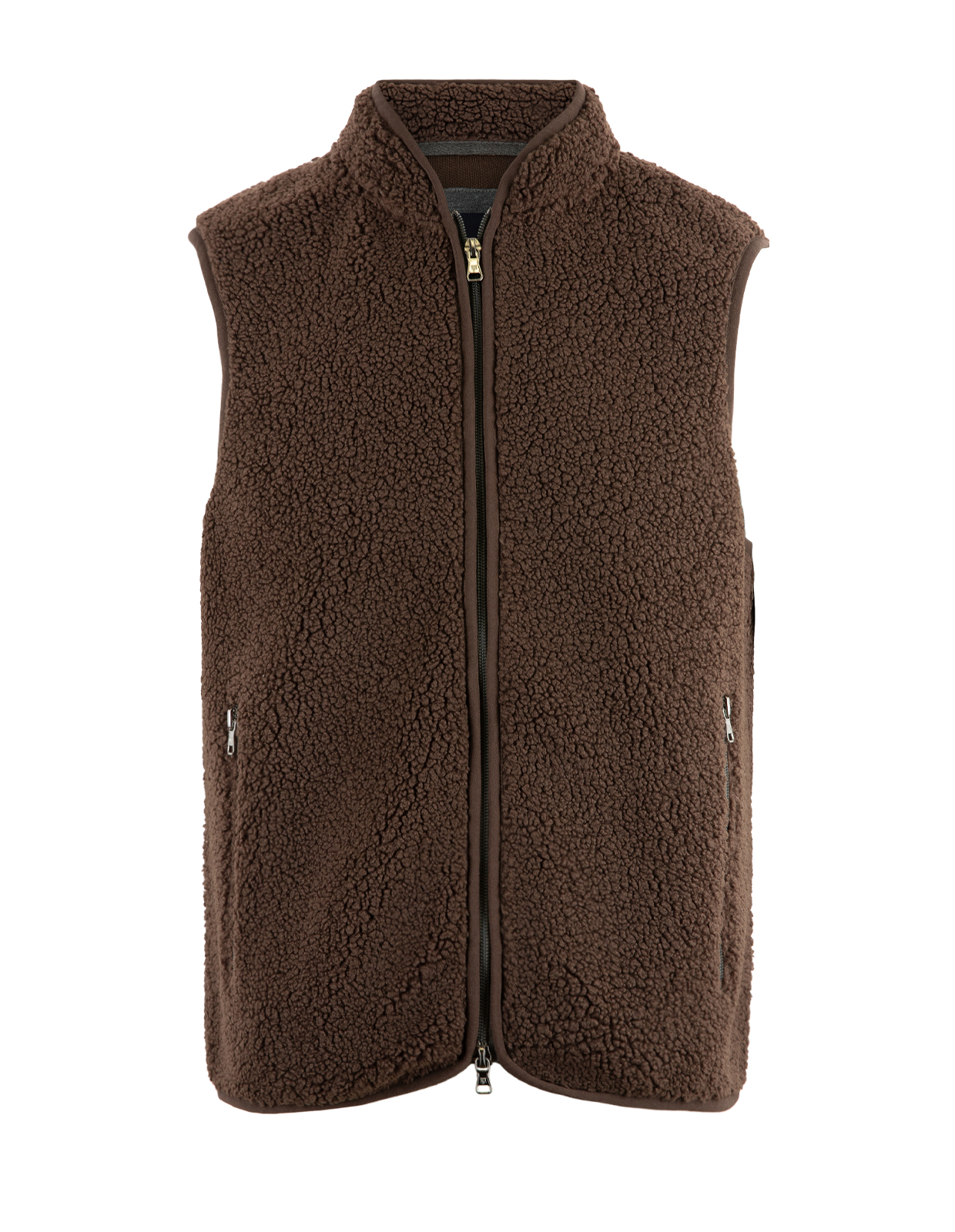 Pile Väst Fleece Mörkbrun