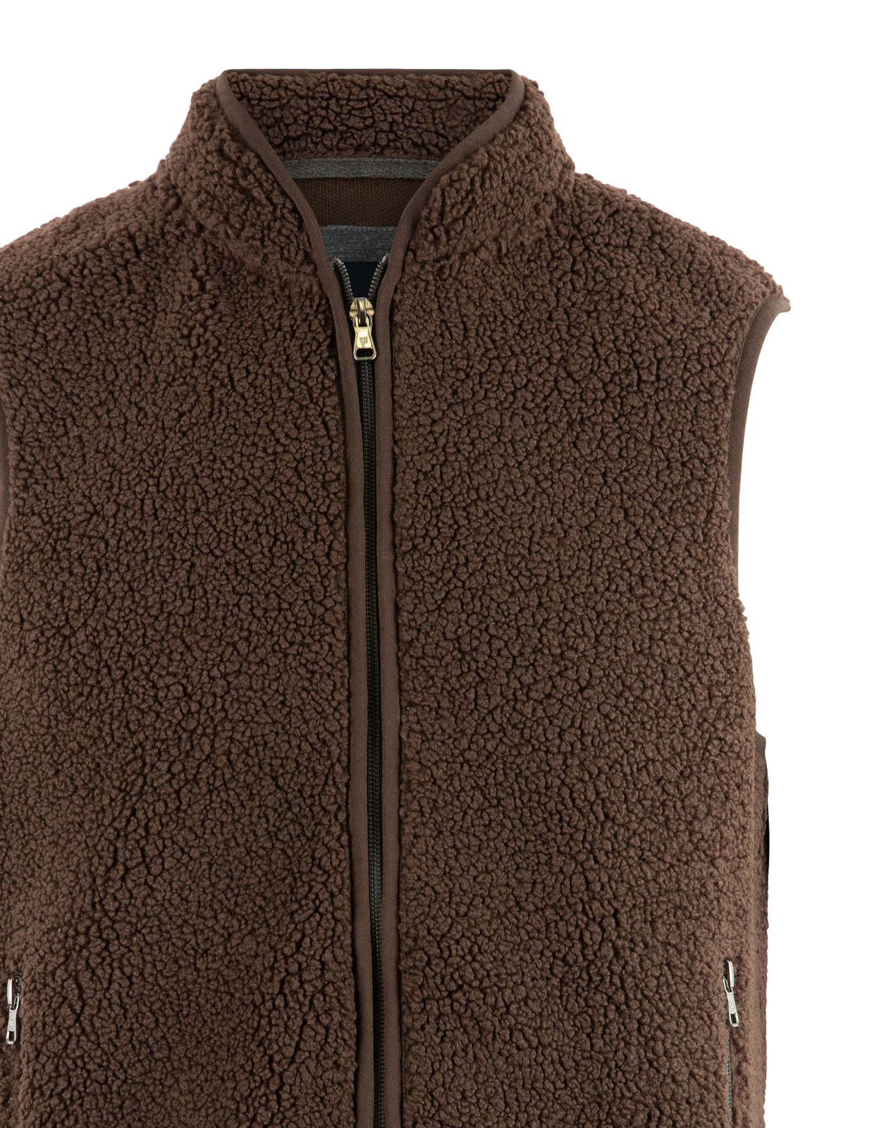 Pile Väst Fleece Mörkbrun