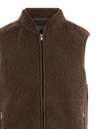 Pile Väst Fleece Mörkbrun