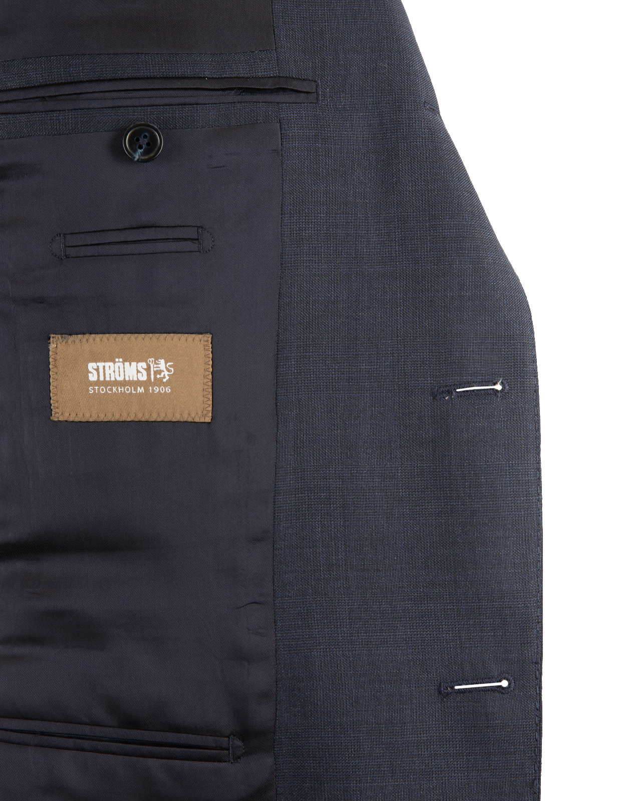 Firenze Kostym Ull Glencheck Blå 54