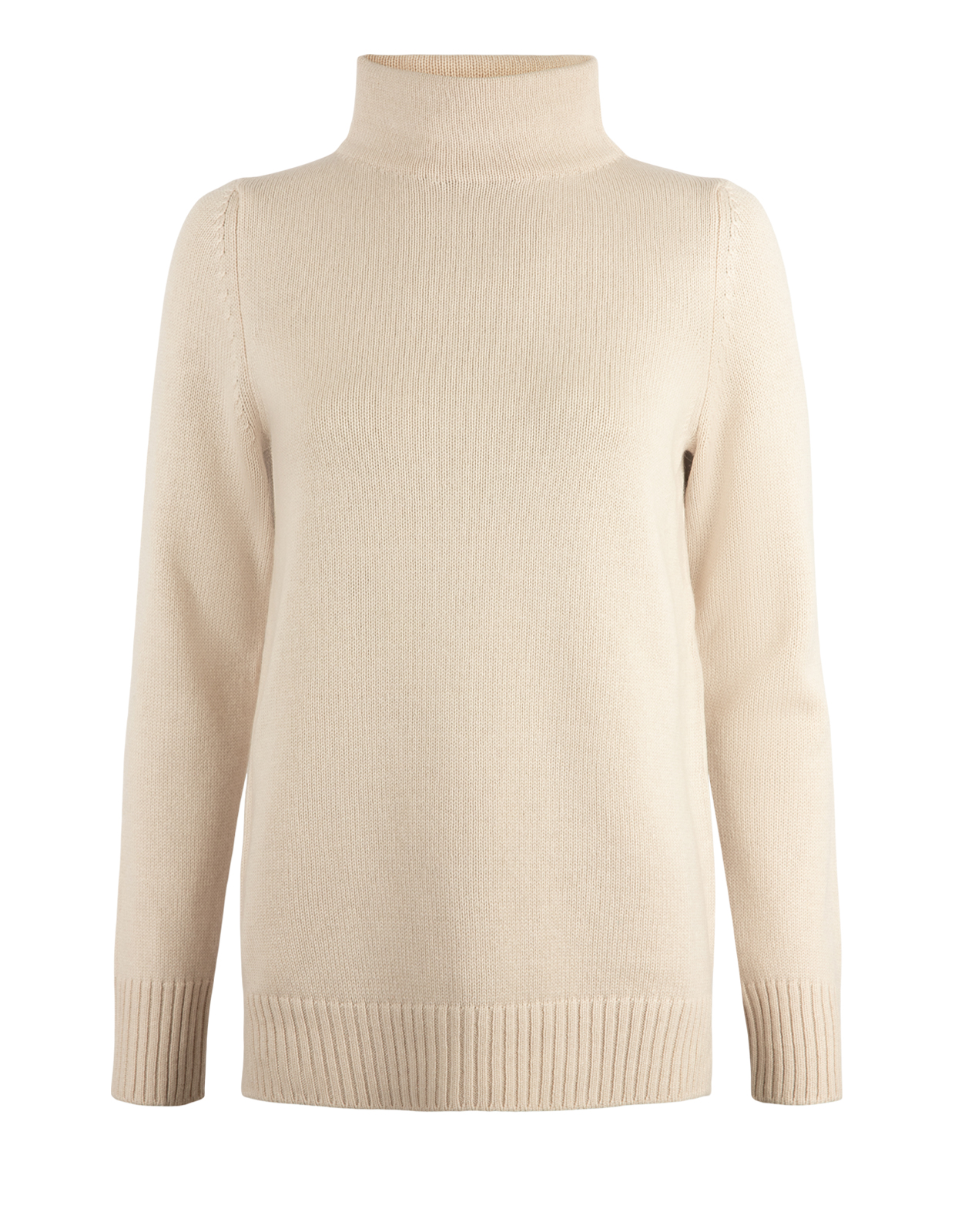 Polotröja Ull/Cashmere Ljusbeige