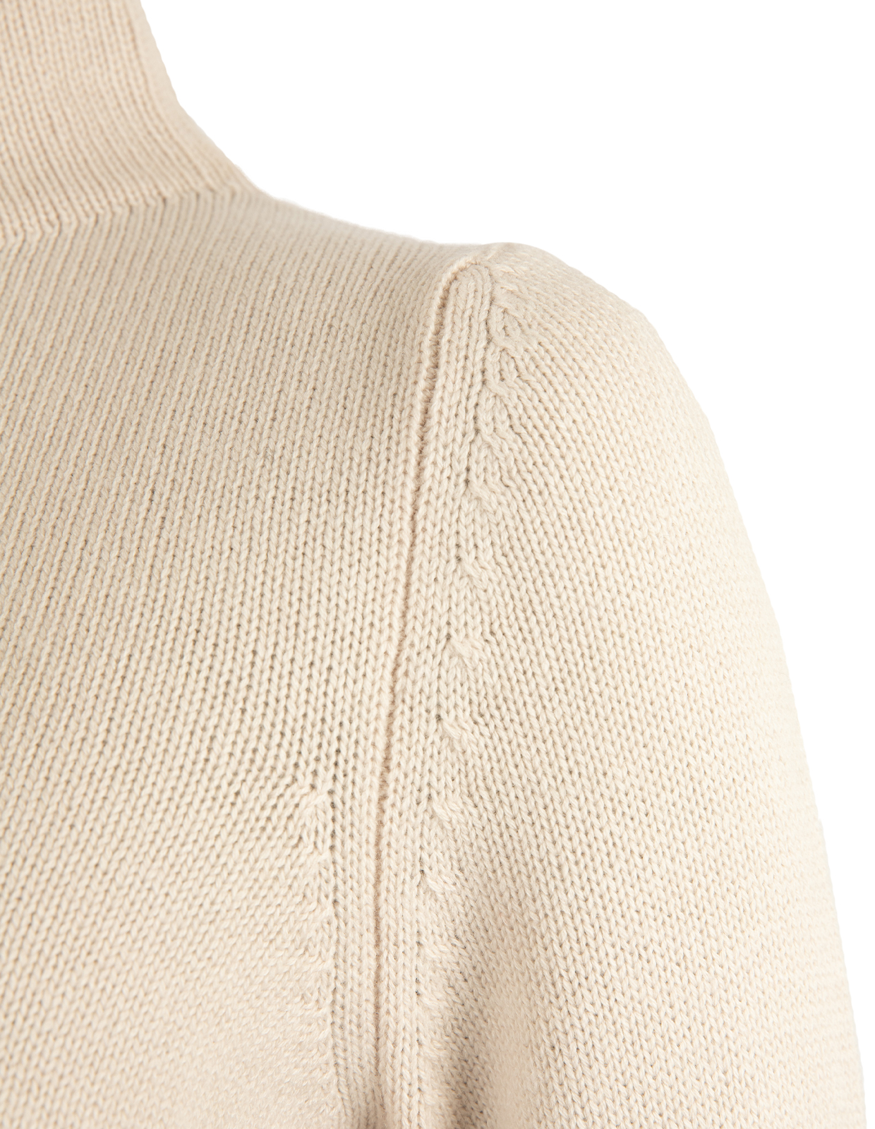 Polotröja Ull/Cashmere Ljusbeige 46