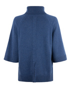 Polo Poncho Tröja Denimblå 40