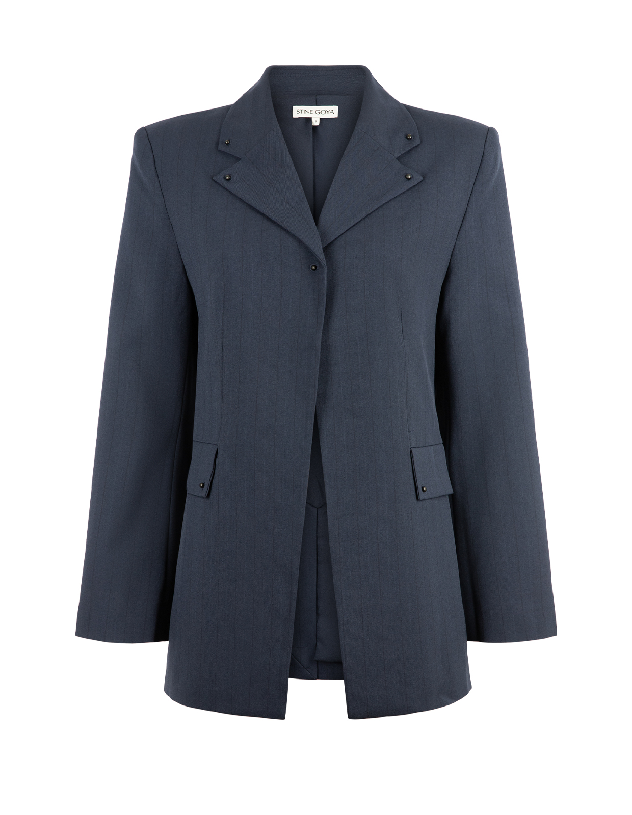 Pinstriped Kavaj Navy Randig S