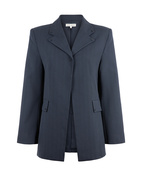 Pinstriped Kavaj Navy Randig S