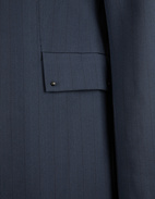 Pinstriped Kavaj Navy Randig S