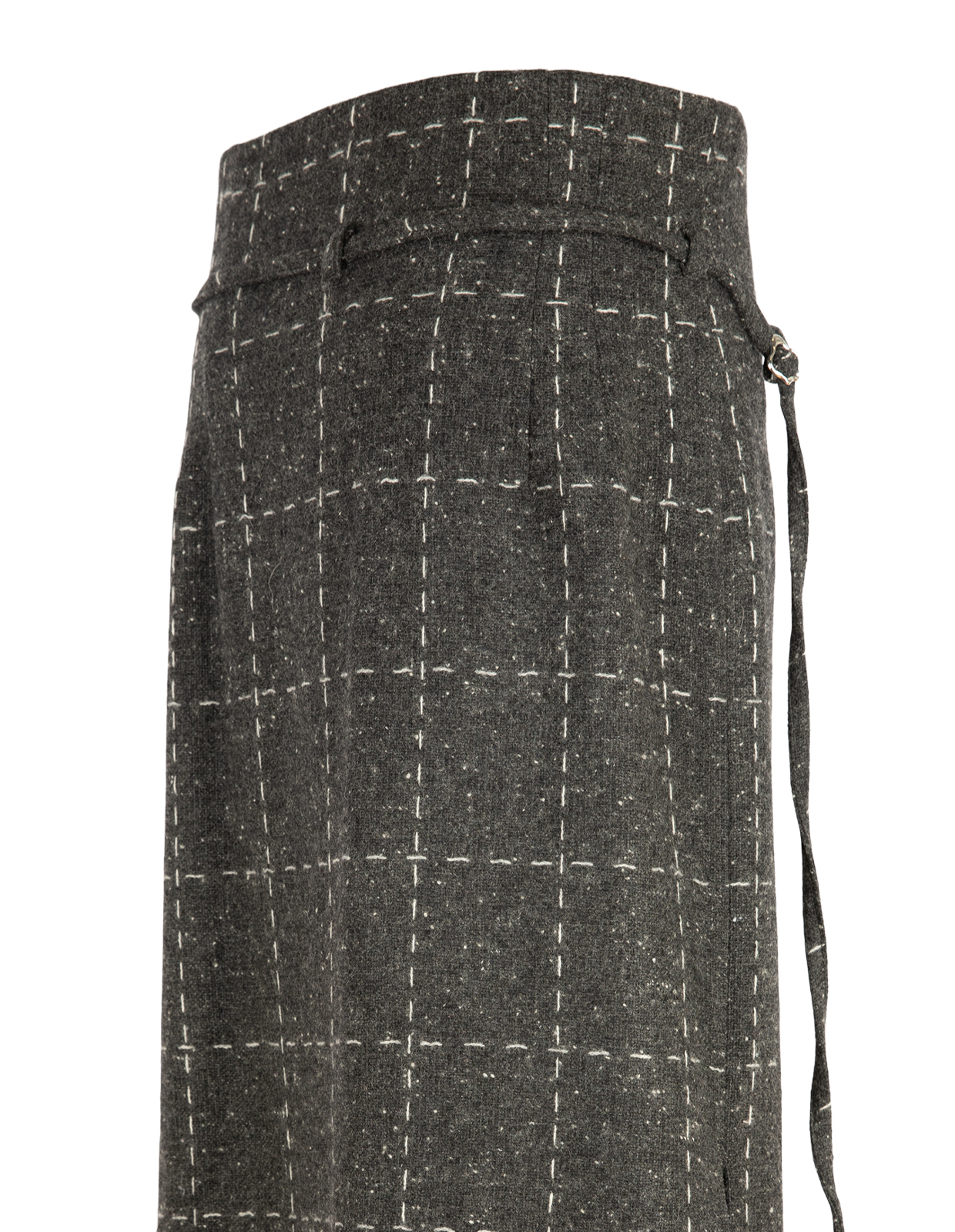 Blanket Kjol Ull Grå Rutig M