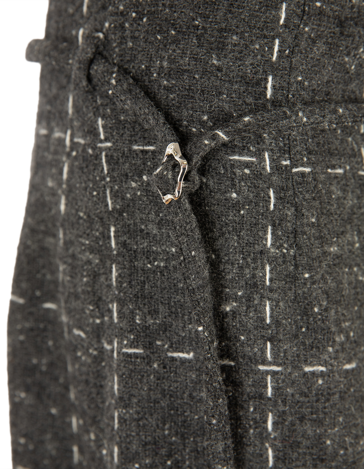 Blanket Kjol Ull Grå Rutig M