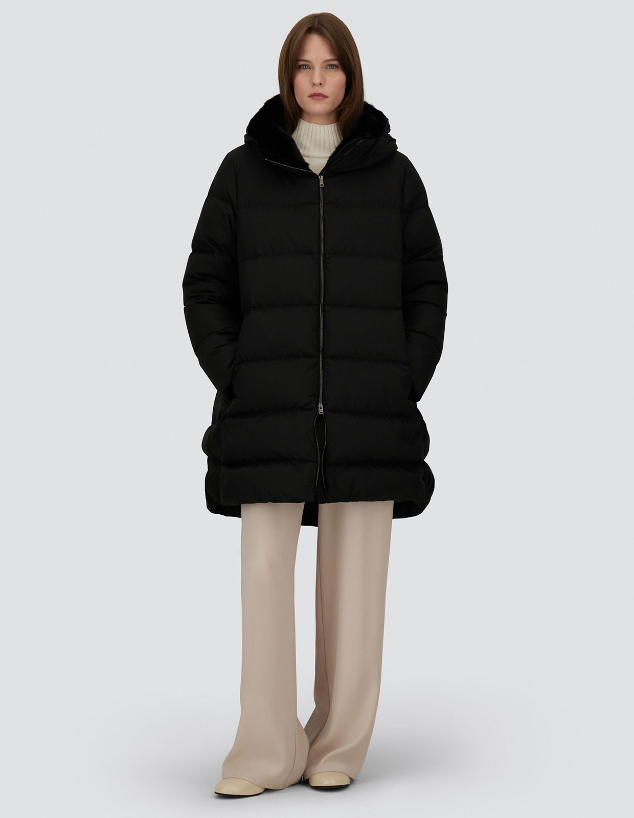 A-line Dunjacka Svart