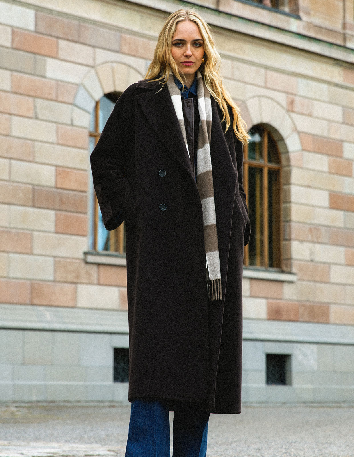 Oversized Kappa Mörkbrun 50