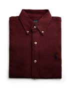 Skjorta Mesh Vinrödmelerad M