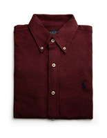 Skjorta Mesh Vinrödmelerad