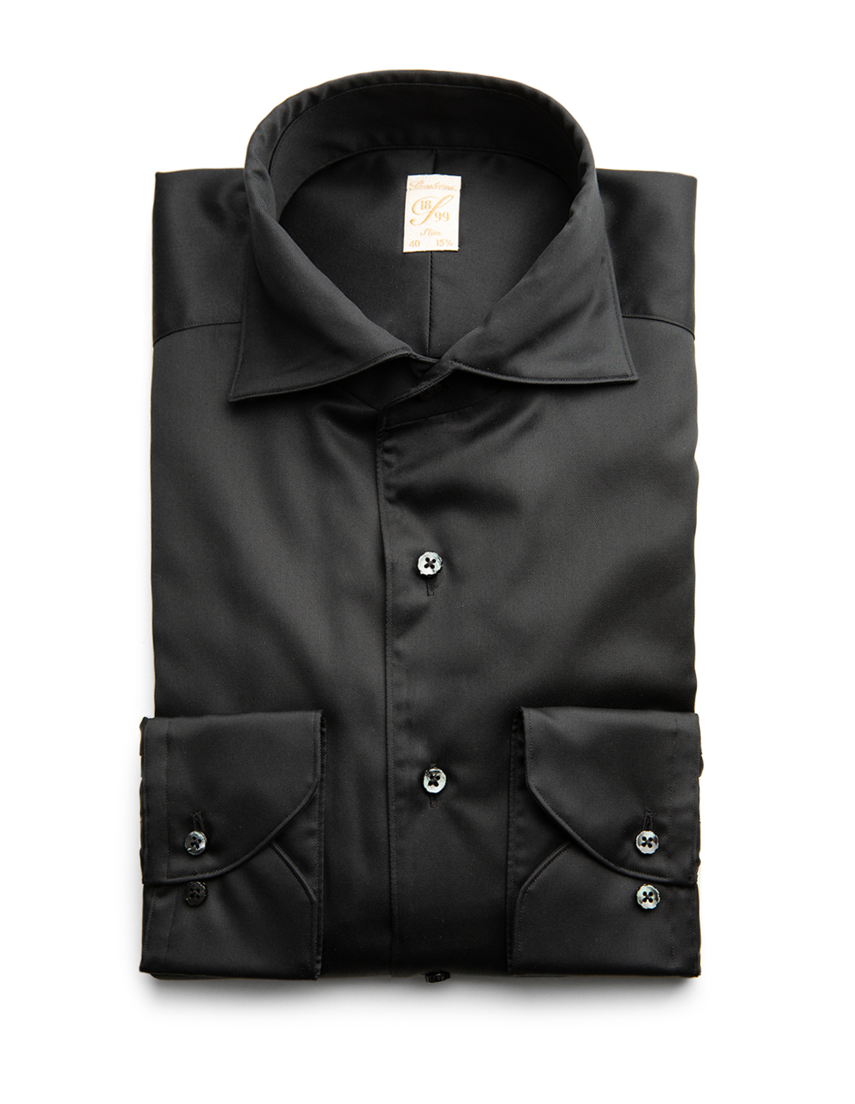 1899 Slim Skjorta Bomull Svart 43