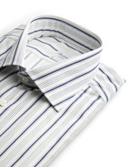 Regular Skjorta Randig Twofold Bomull Vit/Navy Randigt 43