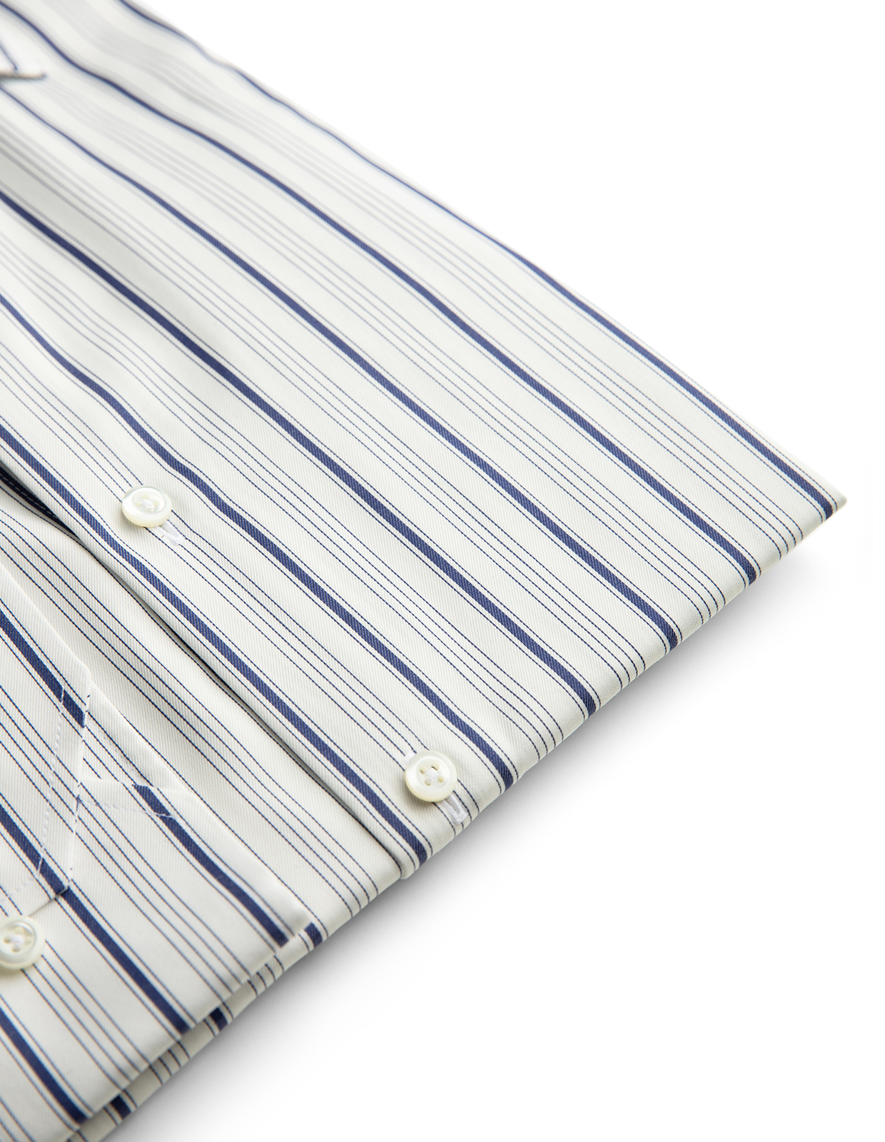 Regular Skjorta Randig Twofold Bomull Vit/Navy Randigt 43