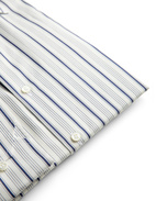 Regular Skjorta Randig Twofold Bomull Vit/Navy Randigt 43