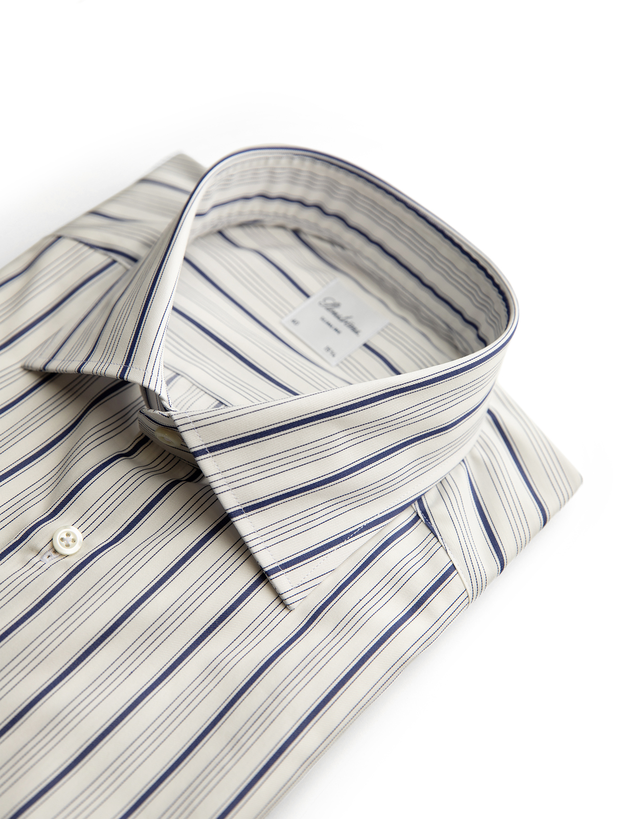 Slimline Skjorta Randig Twofold Bomull Vit/Navy Randig Slimline Skjorta Randig Twofold Bomull Vit/Navy Randig