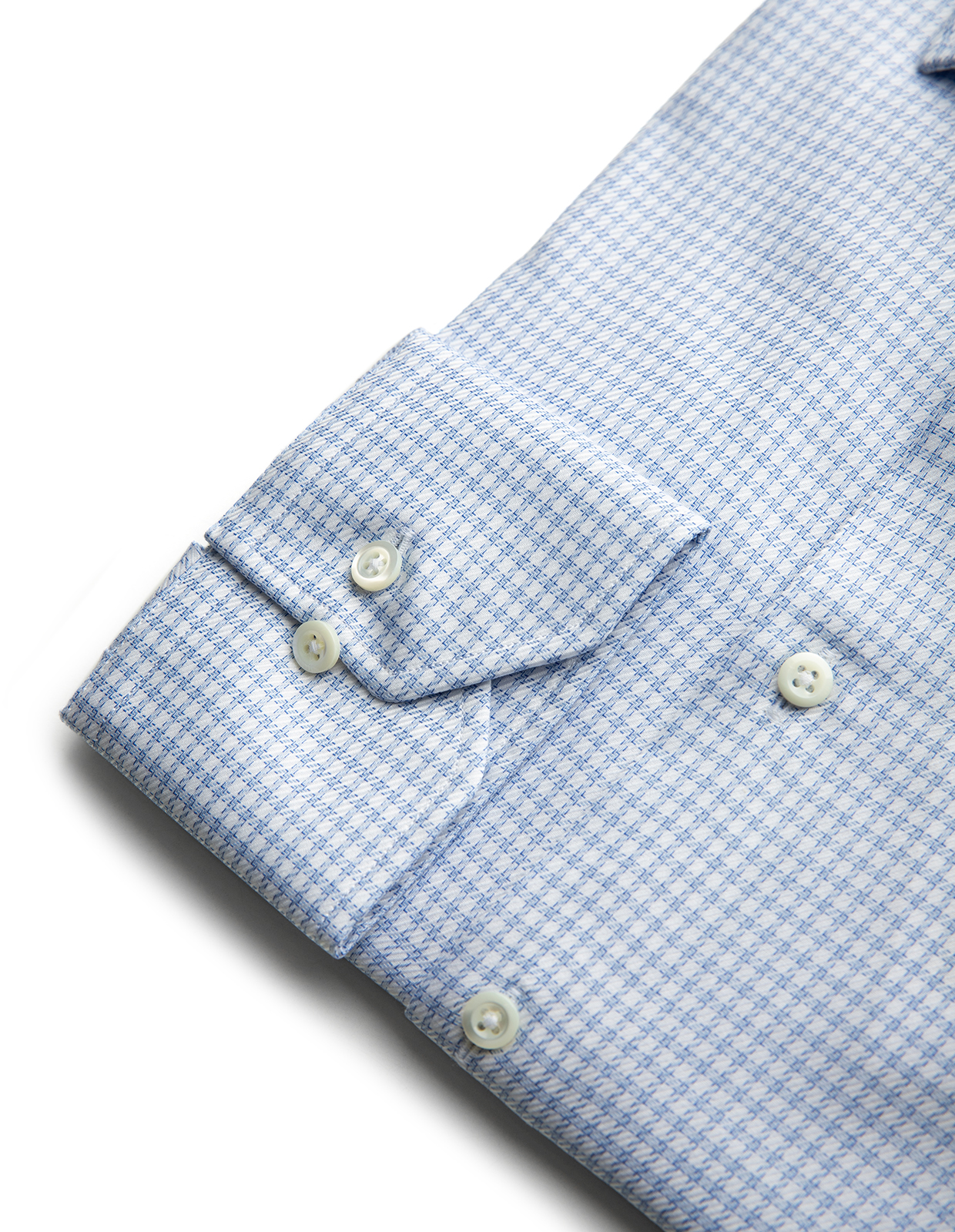 Regular XLÄ Skjorta Bomull Rutig Ljusblå/Vit XLÄ45