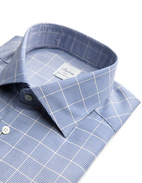 Regular XLÄ Skjorta Bomull Rutig Navy/Beige XLÄ43