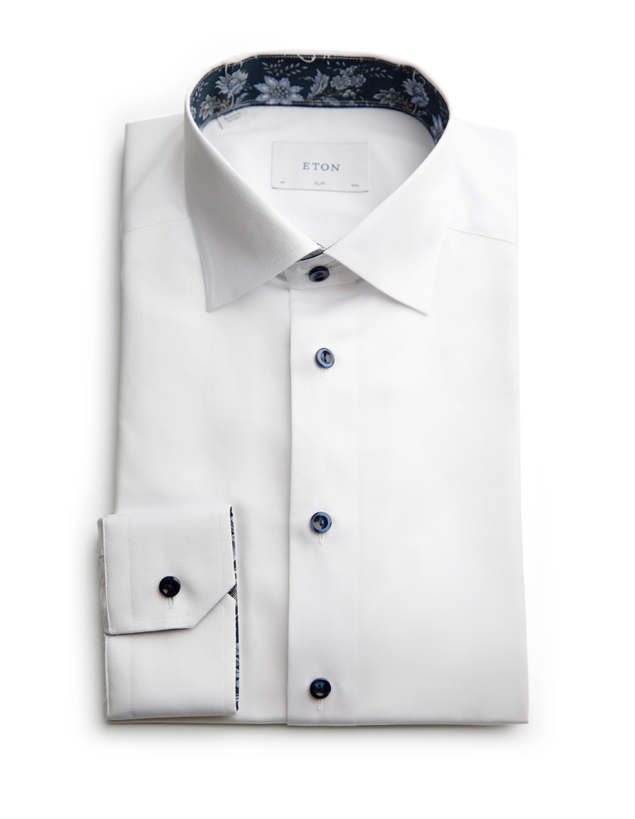 Slim Fit Skjorta Bomull Vit