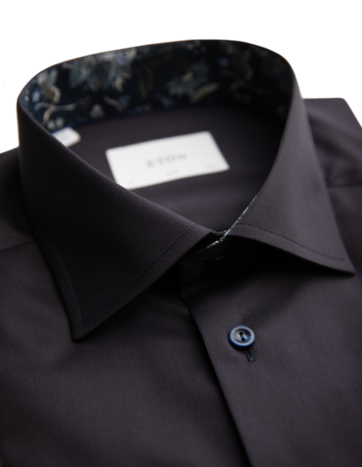 Slim Fit Skjorta Bomull Marinblå 39