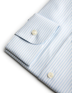 Contemporary Skjorta Bomull Ljusblå/Vit Randig 44