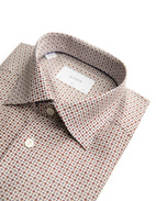 Slim Fit Skjorta Bomull Röd Mönstrad 41