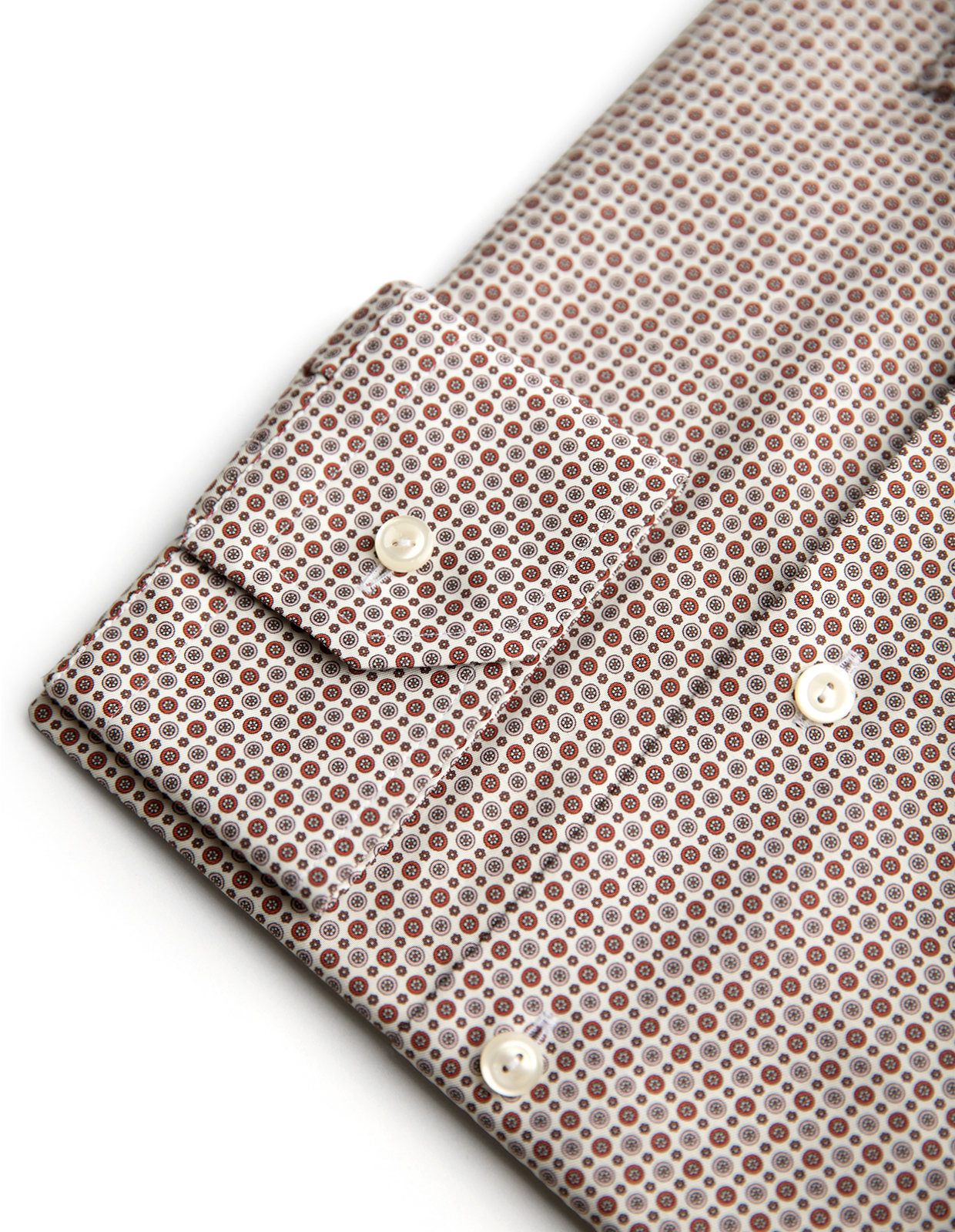 Slim Fit Skjorta Bomull Röd Mönstrad 41