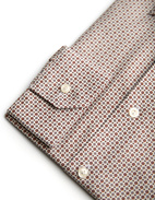 Slim Fit Skjorta Bomull Röd Mönstrad 41