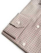 Contemporary Fit Skjorta Bomull Röd Mönstrad 45