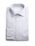 Slim Fit Skjorta Bomull Ljusblå Randig 39