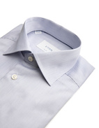 Slim Fit Skjorta Bomull Ljusblå Randig 39