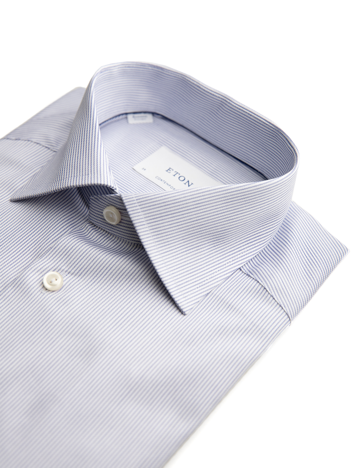 Contemporary Fit Skjorta Bomull Ljusblå Randig