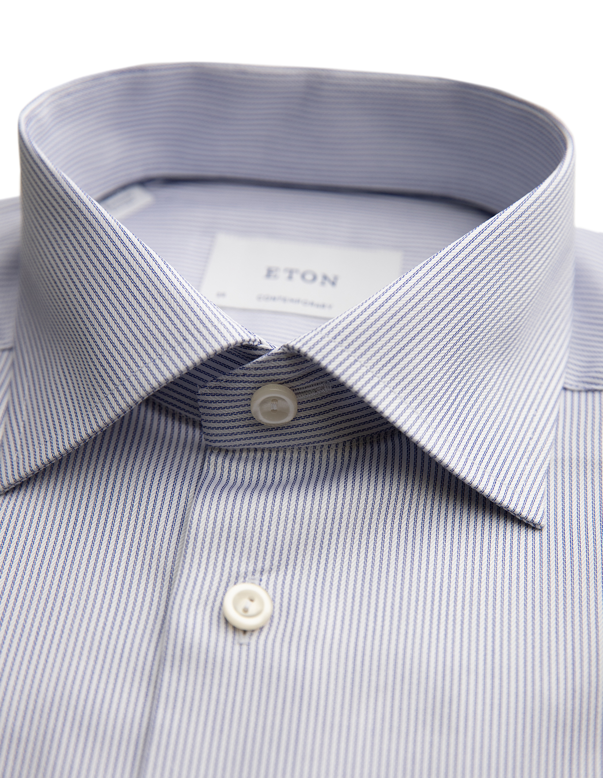 Contemporary Fit Skjorta Bomull Ljusblå Randig