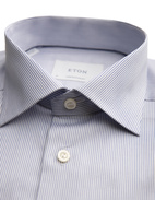 Contemporary Fit Skjorta Bomull Ljusblå Randig