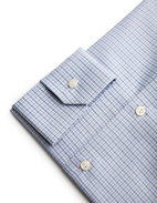 Contemporary Fit Skjorta Bomull Ljusblå Rutig 46