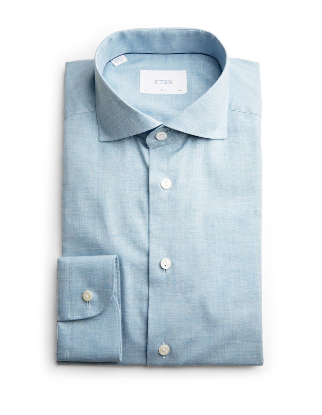 Slim Fit Skjorta Bomull Ljusblå 42