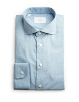 Slim Fit Skjorta Bomull Ljusblå